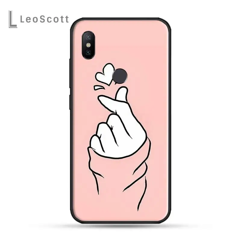 

Lovebay Silicone Love Heart Phone Case For xiaomi Redmi 5 5A plus 7A 8 note 2 3 4 5 5A 6 7 GO K20 A2