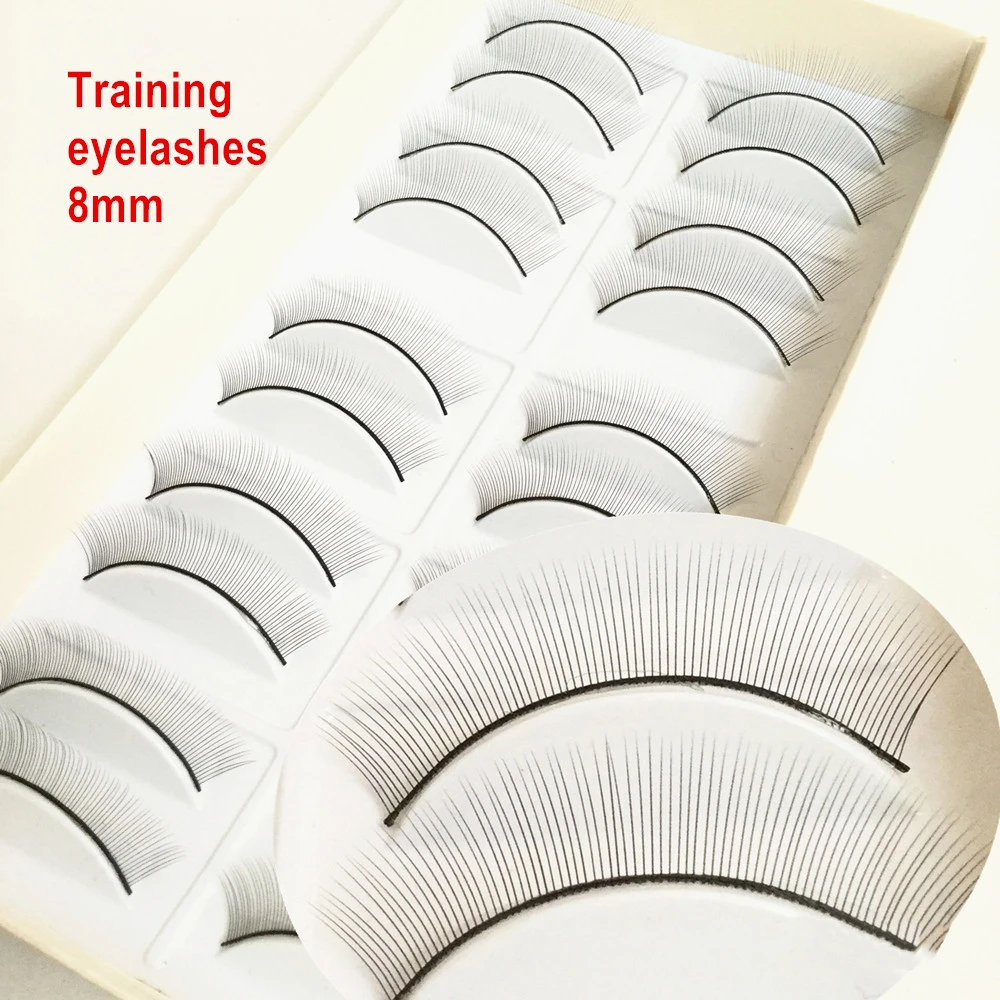 Накладные ресницы для обучения новичкам 8 мм 5/10 пар|Накладные ресницы| |