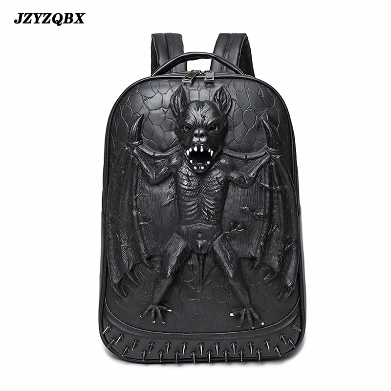 3D стереоскопический эффект черный вампирский mochila Индивидуальные Заклепки