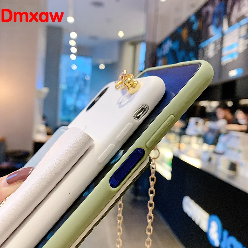 Чехол-кошелек для Xiaomi Redmi Note 10 Pro Max 9 4G 5G 9T 10S Mi 11 Lite Ultra Poco M3 C3 F3 металлическая цепочка