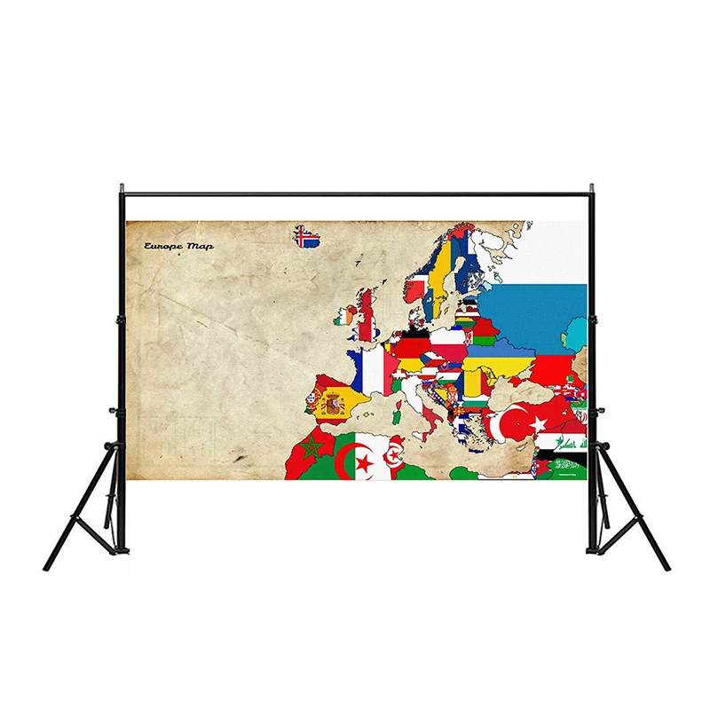 

Non-woven Europe Decor Map Home Office School Wall Decor Painting 150x100cm Photo Studio Backdrop Europe World Map Poster