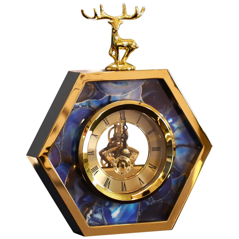 

American model room creative living room table clock clock home bedroom bedside desktop clock home decoration