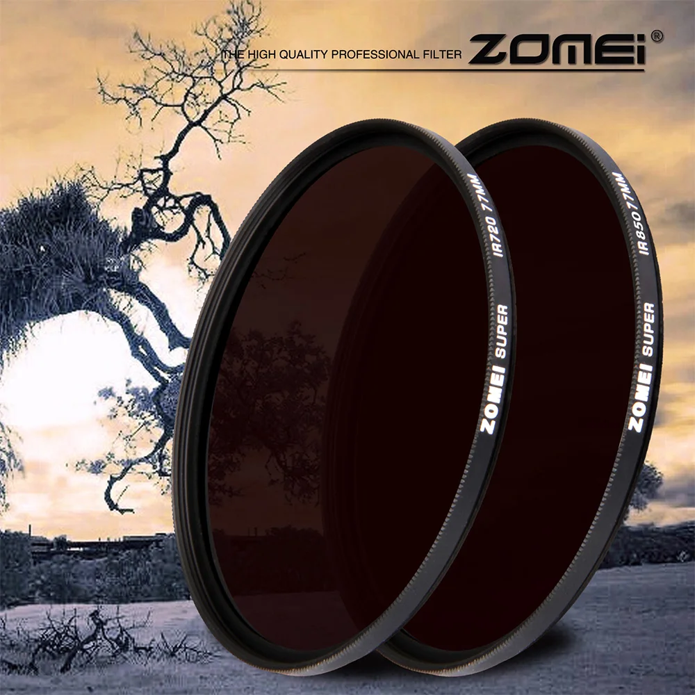Zomei Infrared IR filter 680nm 720nm 760nm 850nm 950nm 37mm 49mm 52mm 58mm 67mm 72mm 82mm for SLR DSLR camera lens | Электроника