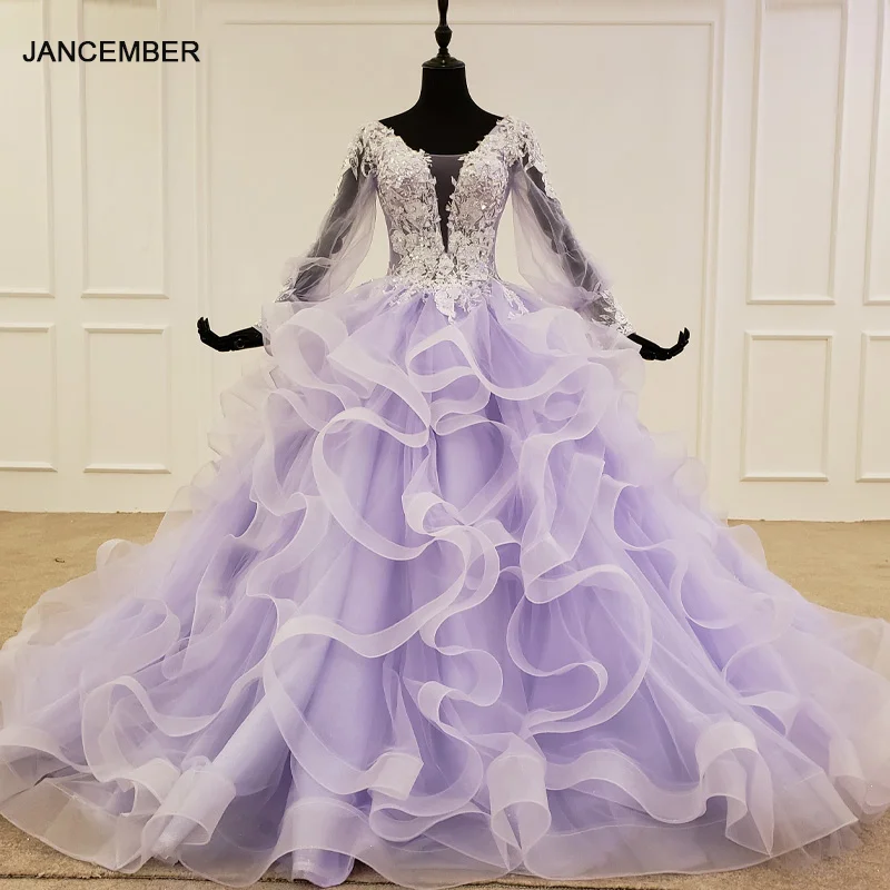 HTL1095 арабское вечернее платье с длинным рукавом и v-образным вырезом для девочек