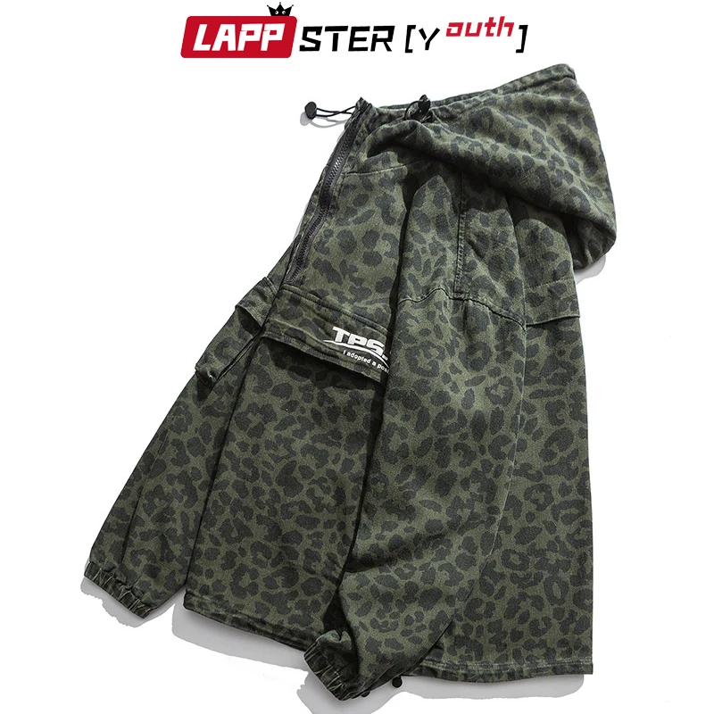 LAPPSTER мужские леопардовые уличные толстовки 2019 Японская уличная хип хоп с