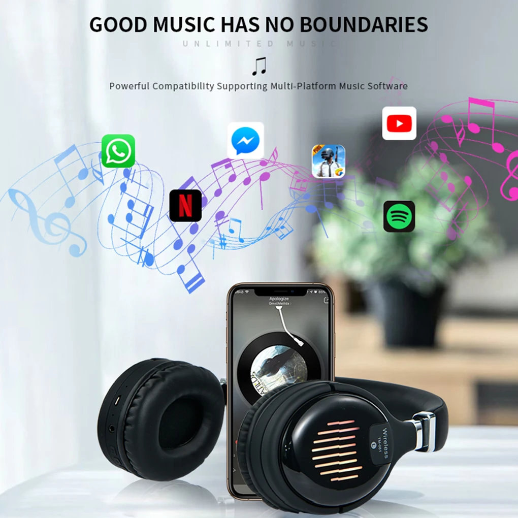 Беспроводные Bluetooth 5 0 наушники 3D стерео гарнитура складные Игровые с микрофоном
