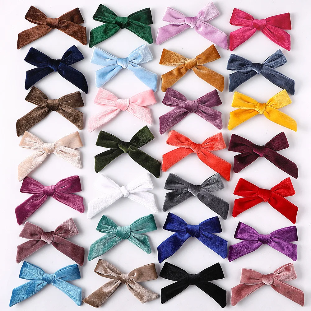 

Korean Flannel Version Of The Bow Crocodile Clip Hairpin Solid Color Hair Clip For Women Hairgrips Bangs Clips Hair Accessories
