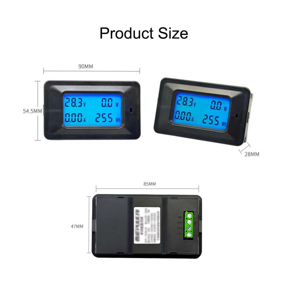 Многофункциональный цифровой измеритель напряжения тока мощности энергии 100 в 20