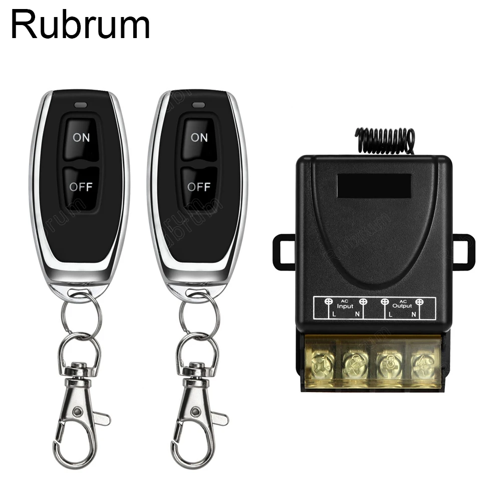Rubrum 433 МГц беспроводной РЧ переключатель дистанционного управления 220 В AC 30A реле