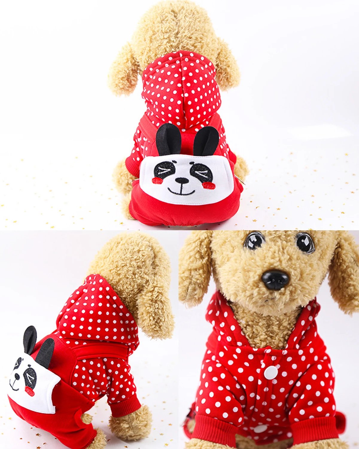 

Handsome Customized Spring Autumn New Design Striped With Hoodie Cute Cartoon Bear 100% Cotton Pet Clothing For Pets Wearing