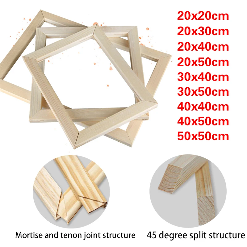 Натуральная деревянная рамка для масляной живописи холст картина сделай сам