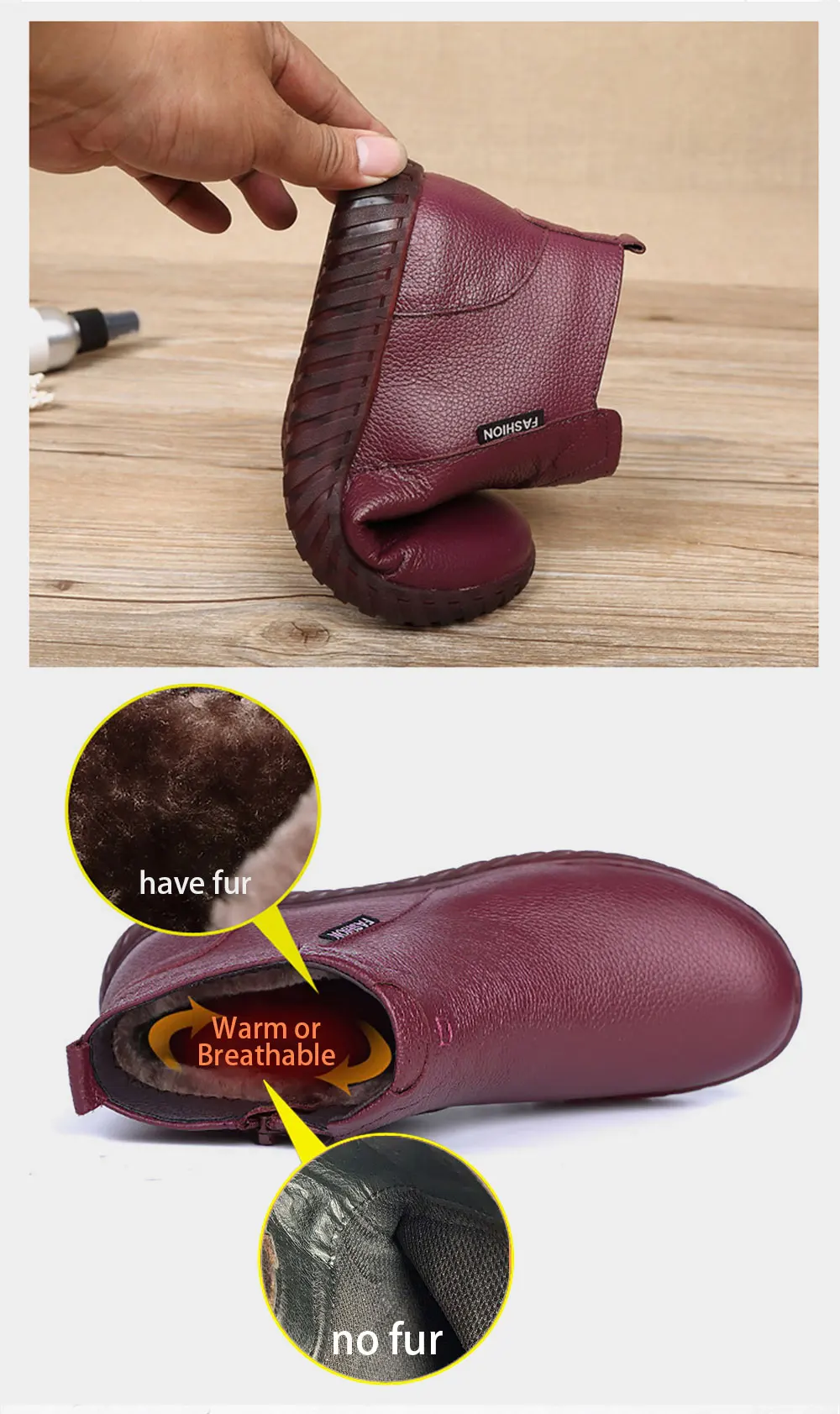 AARDIMI Zapatos Mujer; женские зимние ботинки из натуральной кожи; женские ботильоны ручной работы на молнии в стиле ретро; сезон зима-весна; женская обувь
