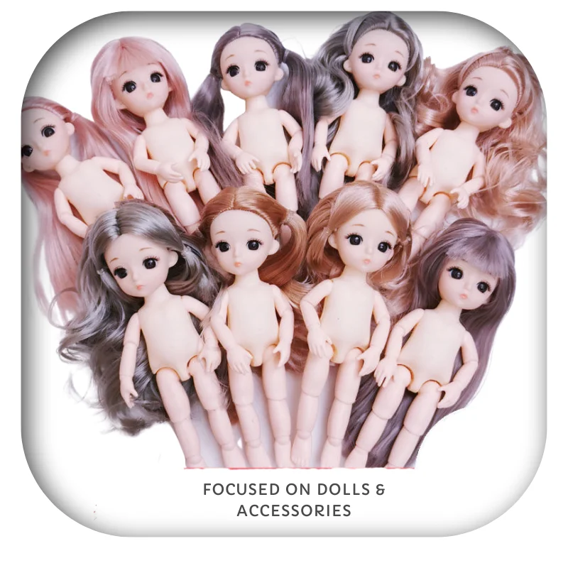 

New 16cm Doll Body 13 Movable Jointed Bjd 1/8 3D Big Eyes Christmas Toys for Children Fashion Diy Gift for Girl