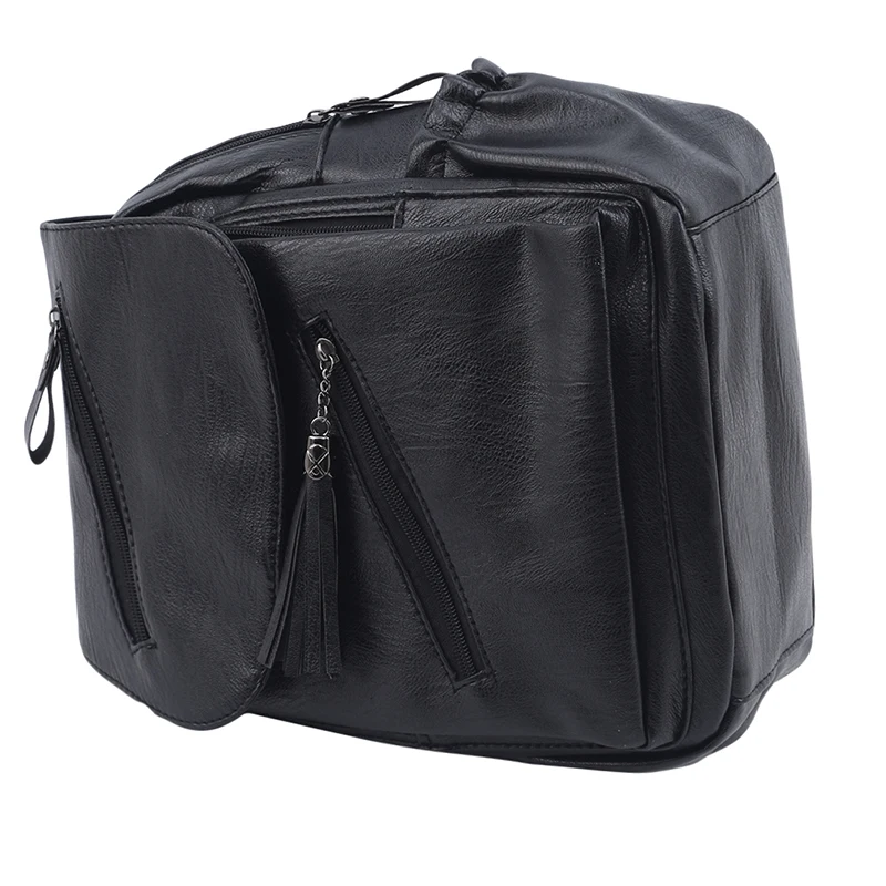 

Vintage Tassels Backpack New Women PU Leather Rucksack Travel Multifunctional Bag Large Capacity School Bag For Teenager