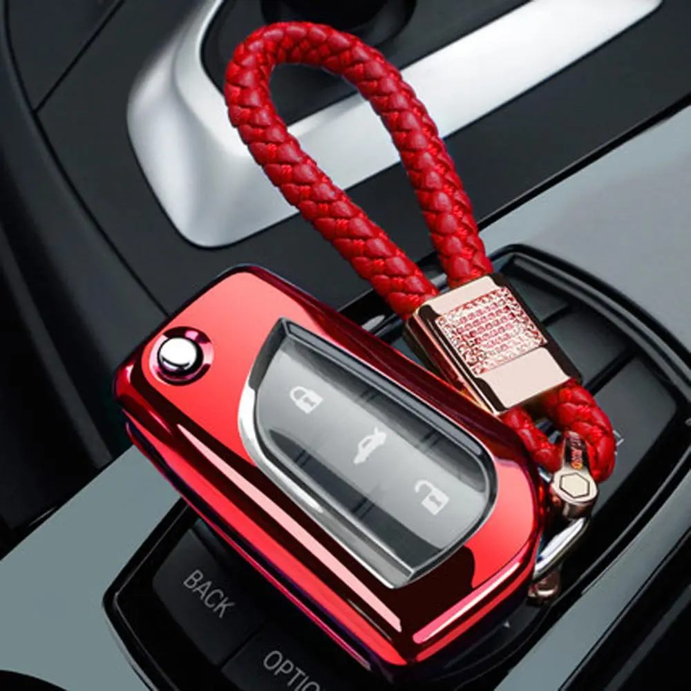Option 7 TPU полный защитный чехол для ключей для Toyota Rav4 Prius Camry Corolla Avensis Verso Yaris Aygo Scion TC IM-16 - Название цвета: Option 7