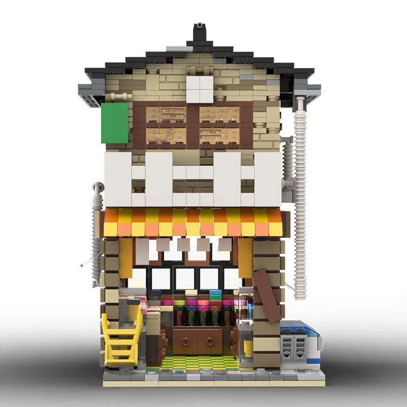 

Architecture Building Blocks JapaneseStores electric Expert City Street Houses Medieval Smithy Store Designer Bricks Kids