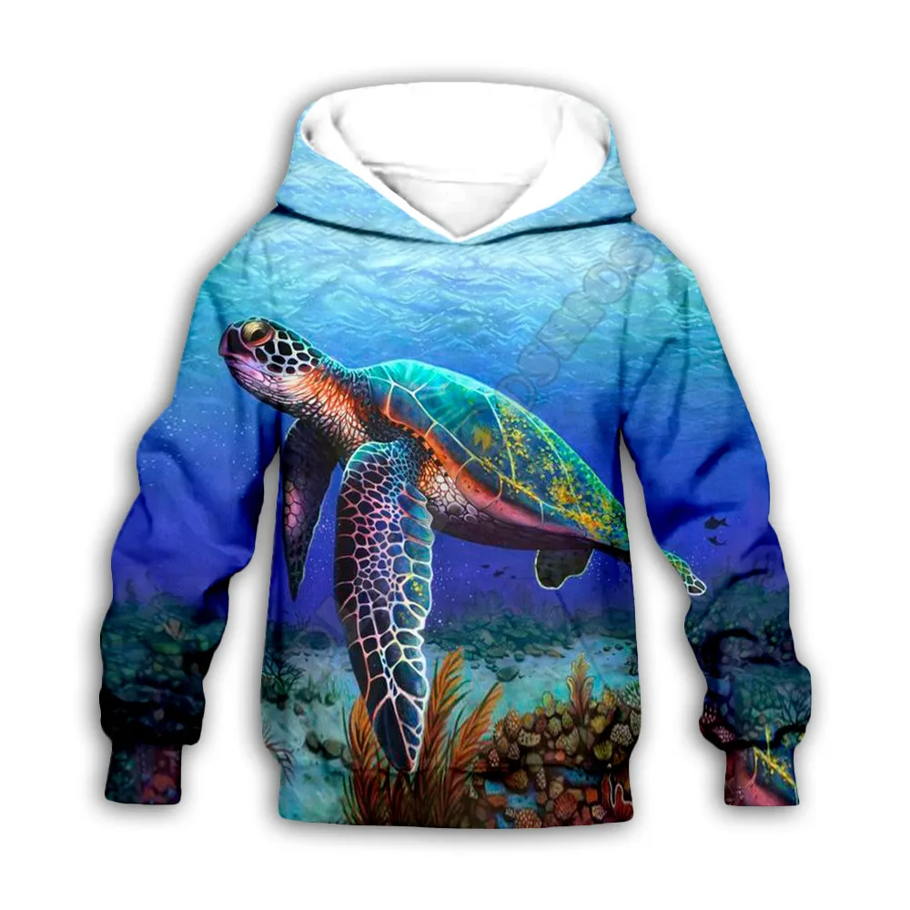 

Sea turtle 3d printed Hoodies family suit tshirt zipper Pullover Kids Suit Sweatshirt Tracksuit/Shorts 02