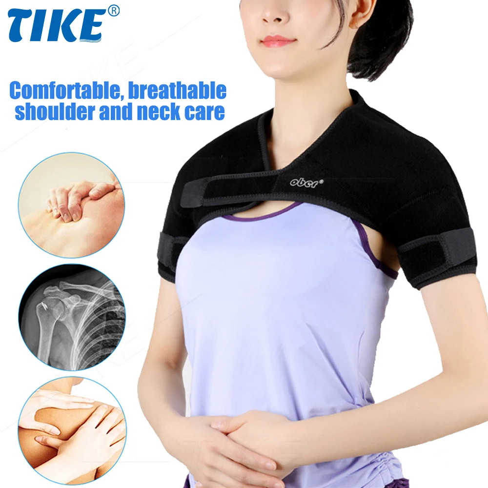 

TIKE Double Shoulder Brace - Torn Rotator Cuff Support Tendonitis Dislocation Bursitis Neoprene Shoulder Compression Sleeve Wrap