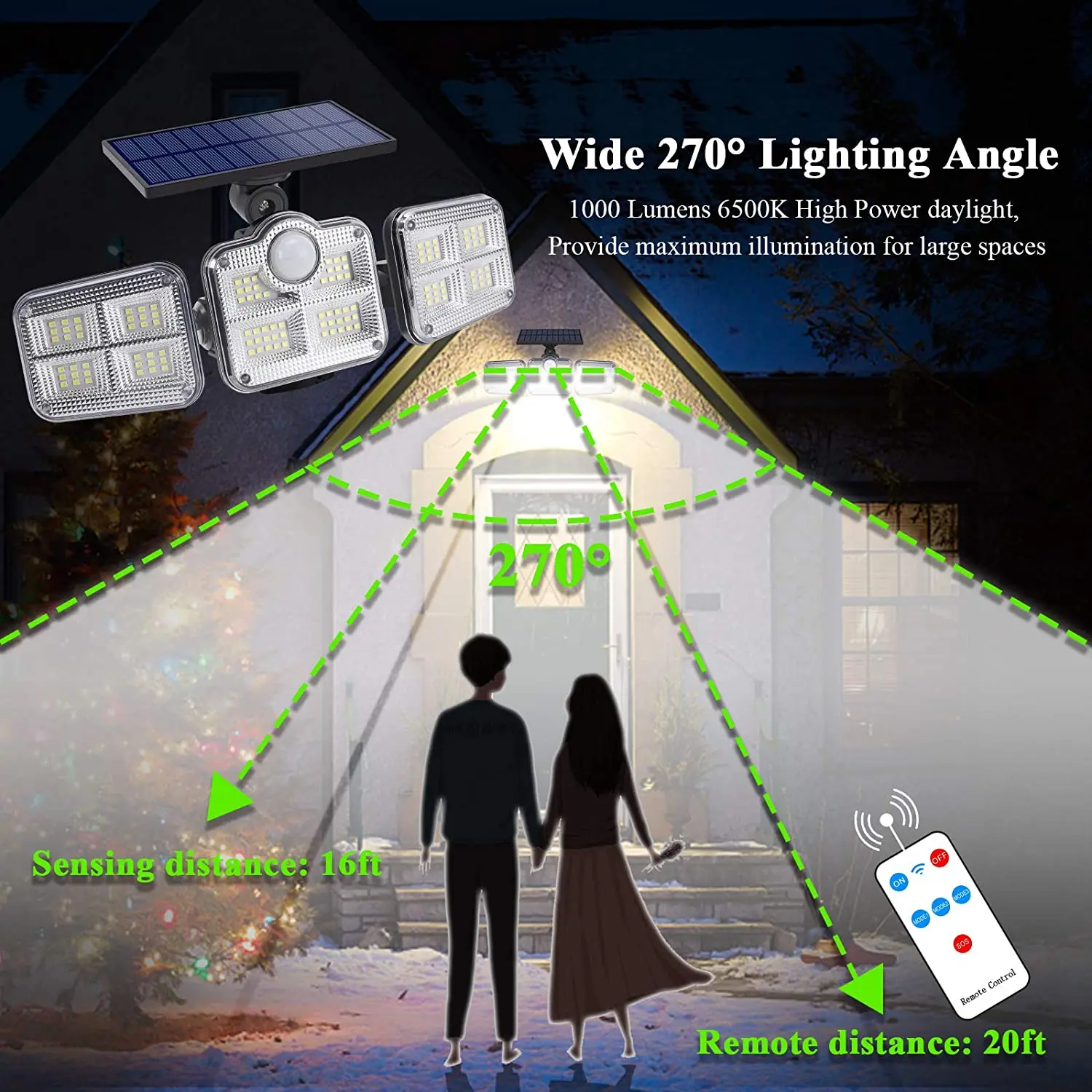

Solar Led Light Outdoor Waterproof Motion Sensor Solar Garden Lights 3 Heads Powerful Outdoor Lighting Solar Energy Wall Lamp