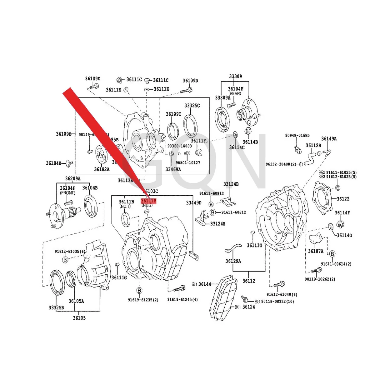 

Oil seal (for transfer case) 1988-Toy ota DYN ALA NDC RUI SER COA STE RME GAC RUI SER transfer case oil seal Oil seal