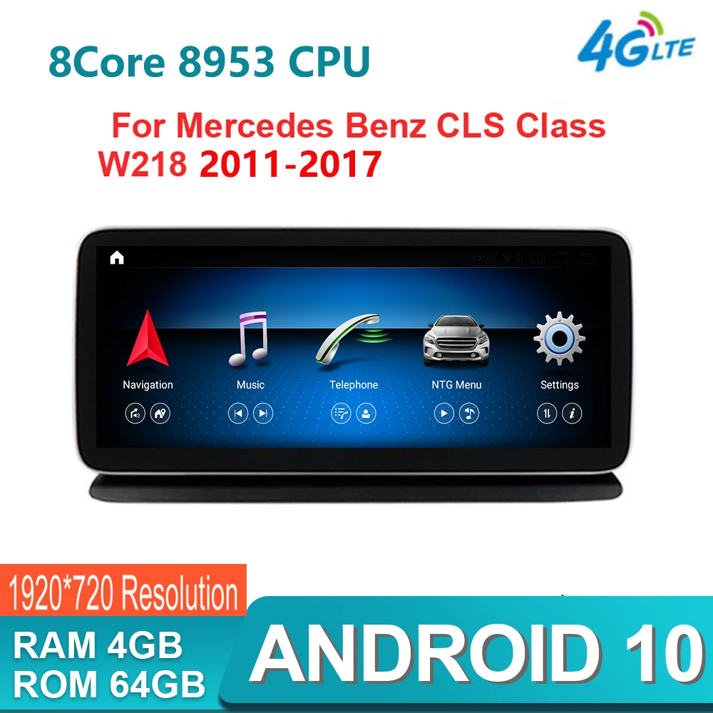 

Android 10.0 4G LTE Car DVD Radio Multimedia GPS Navi For Mercedes Benz CLS Class W218 2011 2012 2013 2014 2015 2016 2017 2018
