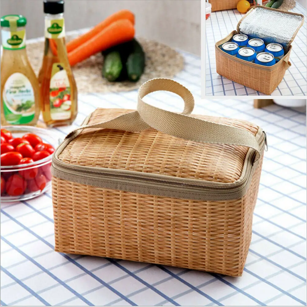 

Portable Insulated Thermal Cooler Lunch Box Carry Tote Picnic Case Storage Bag Cold Food Container Cooler For Men Women