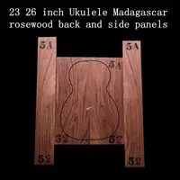 23 26 inch ukulele Madagascar rosewood back and side panels solid wood veneer big leaf small guitar material