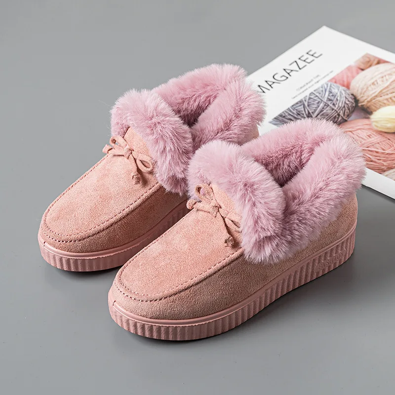 

Женские теплые ботинки, ботинки больших размеров 43 из хлопка и бархата, зимние ботинки средней длины, 2021