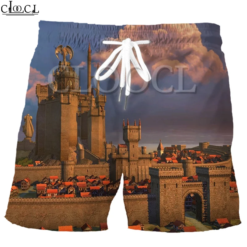 

CLOOCL Classic Game Heroes of Might & Magic Men's Drawstring Summer Shorts 3D Print Elastic Fashion Casual Harajuku Shorts