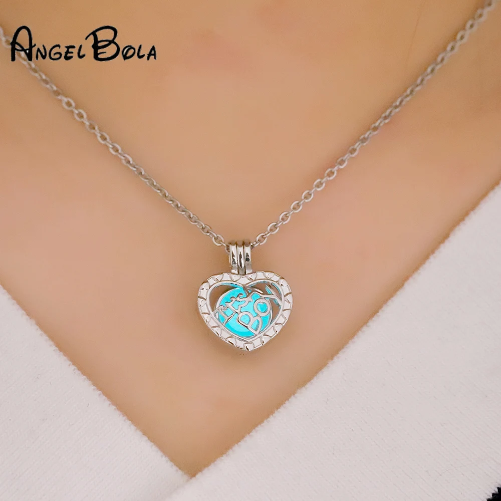 50 см нержавеющая сталь цепь сердце подвеска для мальчика устрицы ожерелье