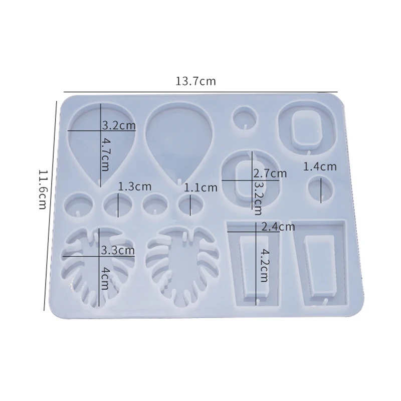 

Earring Pendant Resin Molds For DIY UV Resin Epoxy Dried Flower Jewelry Making Casting Silicone Mold Jewelry Tool