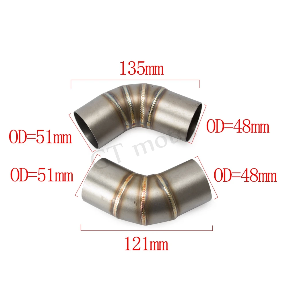 Выхлопная система мотоцикла скольжения на средней трубы звено для DUCATI 696 Monster