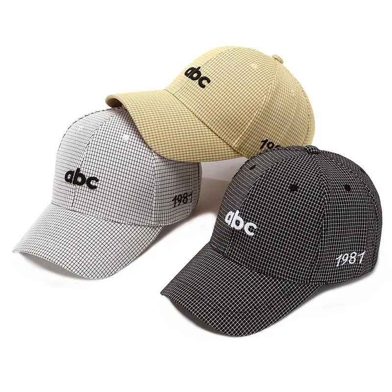 

ABC 3D Embroidery Lattice Women's Baseball Cap Kpop For Female Snapback Hip-Hop Autumn Hat Cotton Men's Hat Cotton BQM103