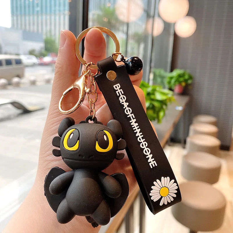 New Anime How to Train Your Dragon Toothless Keychain Action figure Toy 3 Light Fury Key Ring toys For Children | Игрушки и хобби