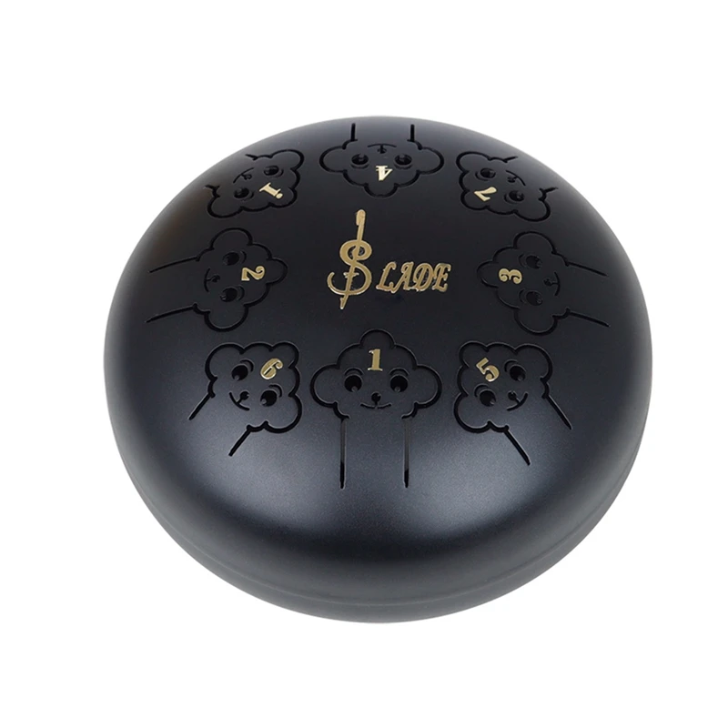 

SLADE Tongue Drum with Drum Stick Yoga Meditation Drum 5.5 Inch Mini 8 Tone Steel Tongue Drum Percussion Instrument Set