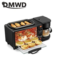 dmwd 3 in 1 breakfast making machine multifunction mini drip coffee maker bread pizza oven frying pan toaster breakfast machine