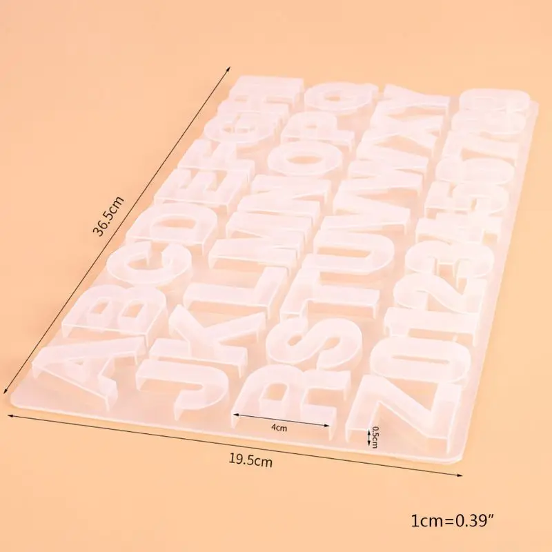 

2021 New 1 Set Crystal Epoxy Resin Mold Alphabet Letter Number Casting Silicone Mould 2020 trend
