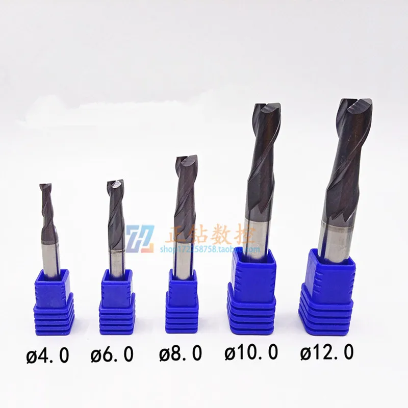 45 градусов четырёхлопастная Концевая фреза с прямым хвостовиком Φ D6.0 D8.0 10 0 12 14