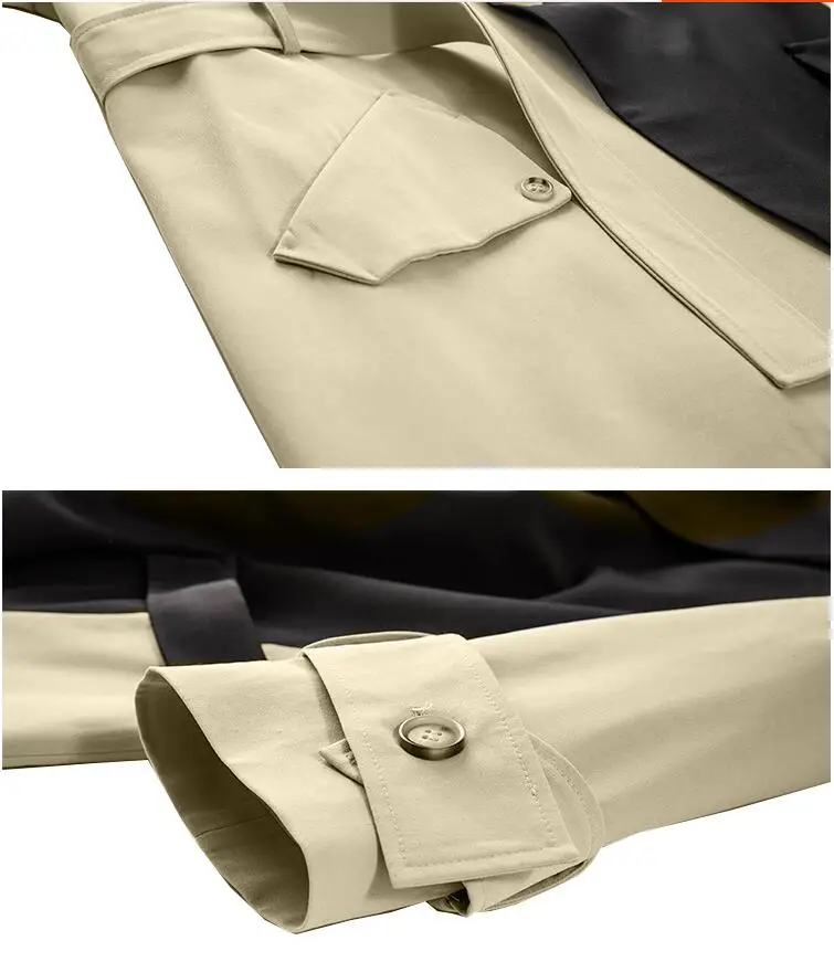 Весенне-осенний длинный Тренч женское неравномерное тонкое ветровка свободное