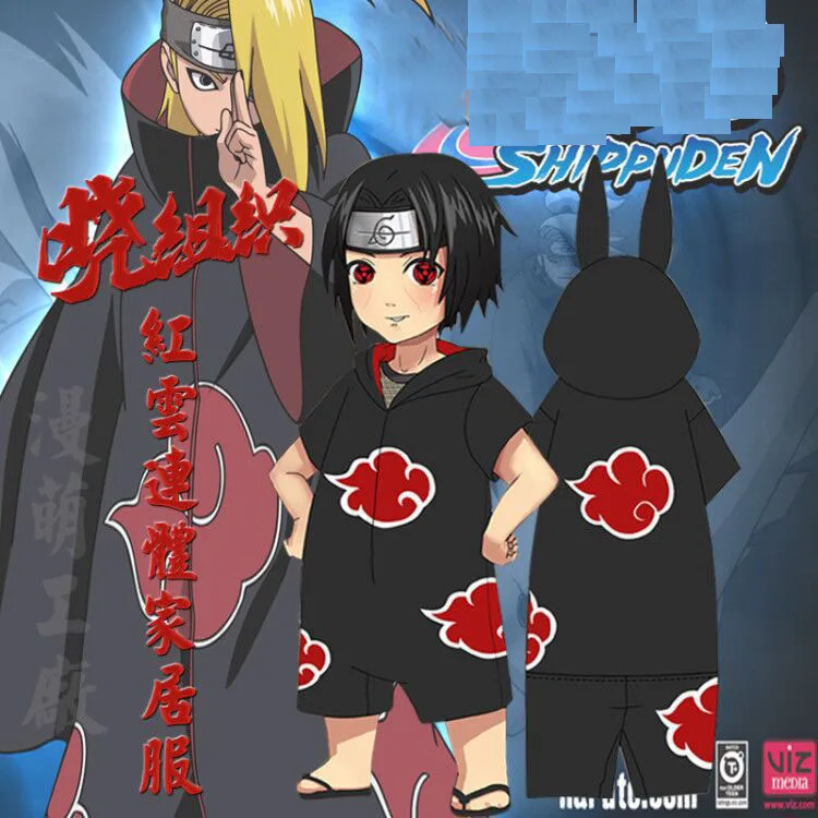 Аниме Akatsuki комбинезоны пижамы летний зимний фланелевый плюшевый Косплей Костюм