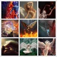 5d diy angels and demons picture diamond painting diamond mosaic cross stitch kit full brick embroidery home decoration