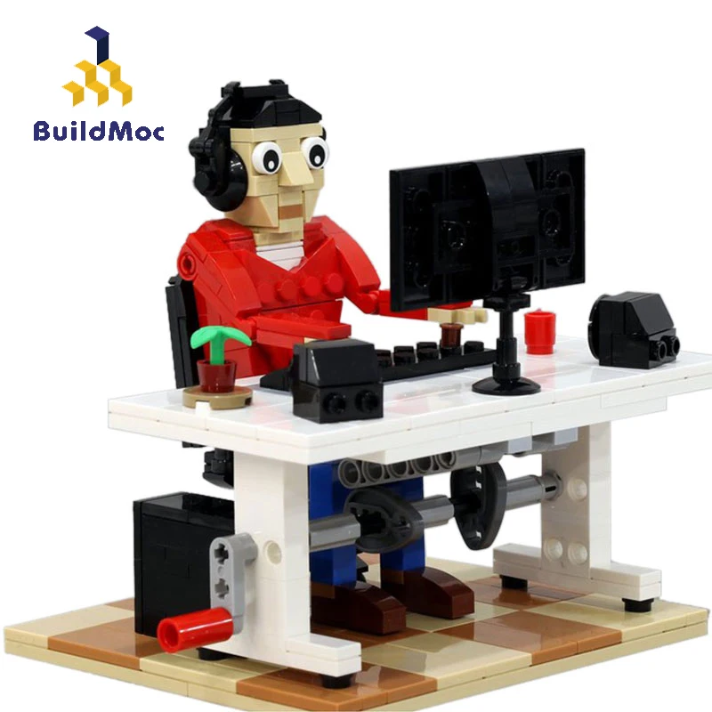 

BuildMoc City Action Figure Office Worker House Building Blocks MOC Creator Figures Set Bricks Educational Toy For Children Gift