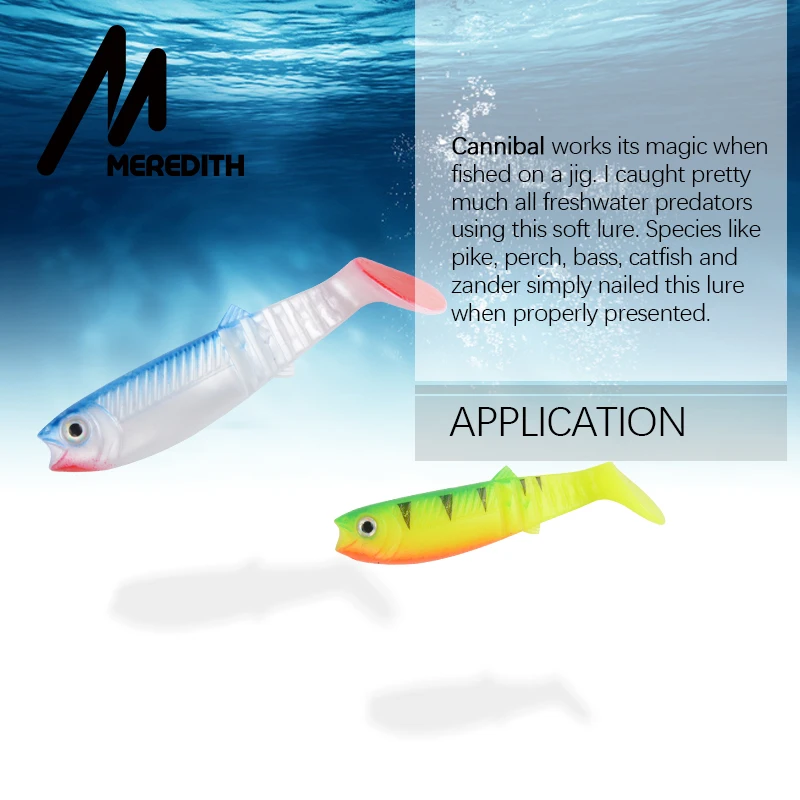 MEREDITH 3 шт. 22 г 12 5 см Cannibal мягкие приманки рыболовные искусственные приманки|fishing