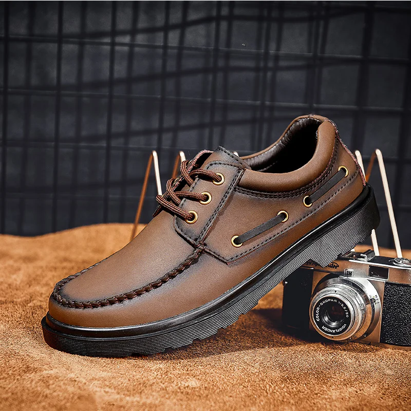 

Sneaker Casual Shoes Men's Casual Leather Shoes Mens Boots Men Black Man Loafers Shoe Fashion Hot Sneakers Sale Flat For