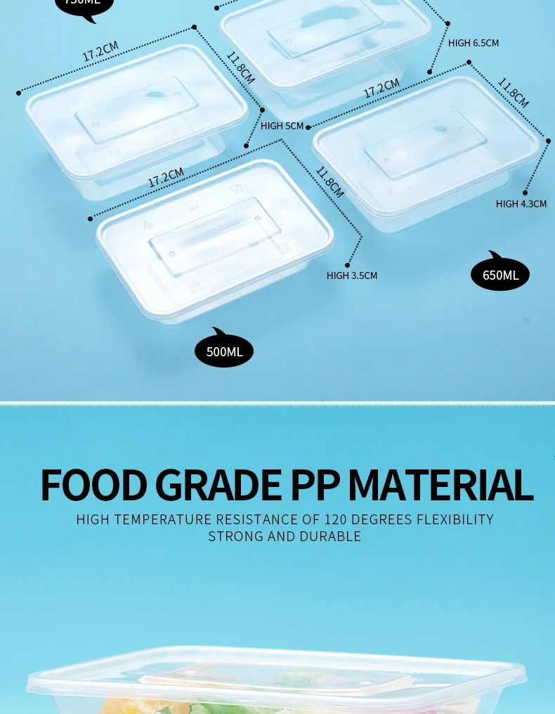WORTHBUY 10 шт./партия японские одноразовые пищевые контейнеры BPA бесплатно пластиковая коробка для бенто микроволновая печь Ланч-бокс для школы обеденный набор