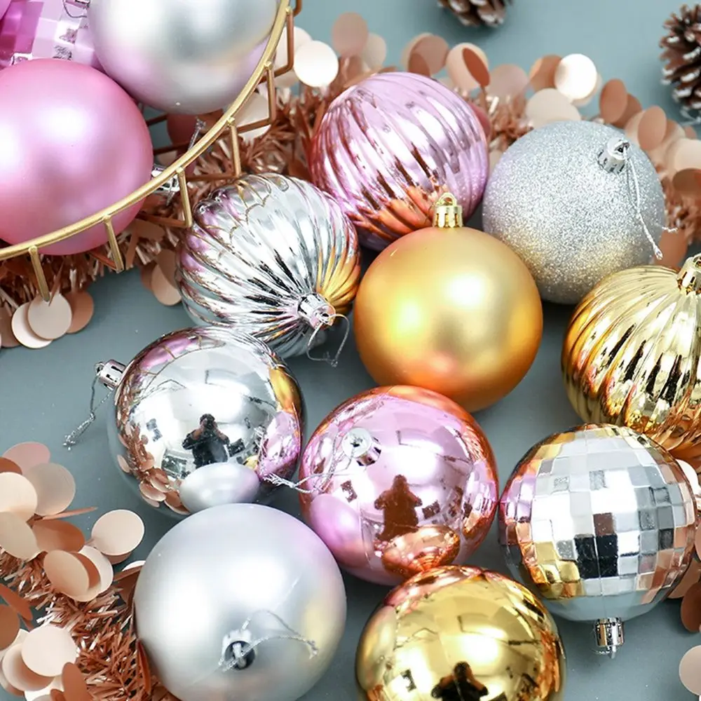 

New Year Gift Glitter Xmas Decorations Assorted Color Pendants Hanging Ornaments Christmas Balls Decoration Ball