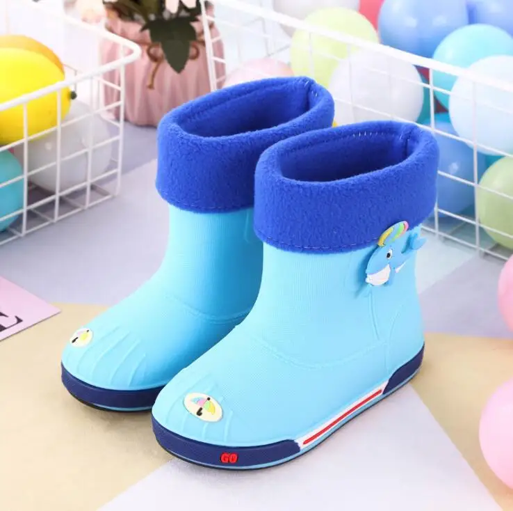 Всесезонная детская обувь для дождливой погоды модная классическая из ПВХ и