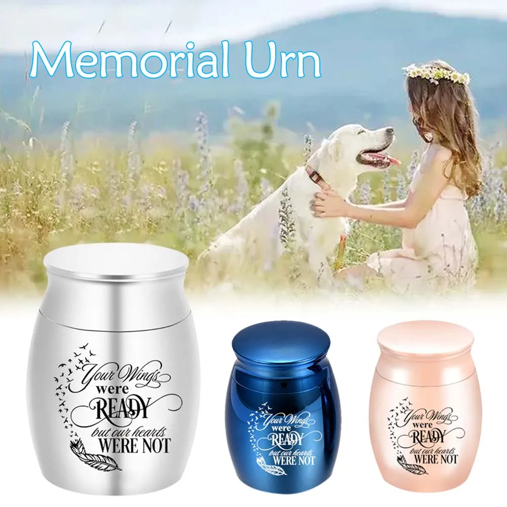 Маленькая урна для сувенира Крыло ангела мини держатель ясеня кремации памятные