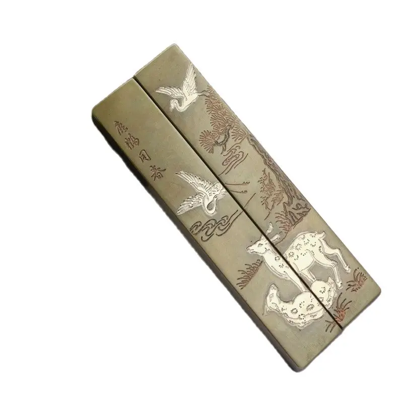 

Four treasures of study Lu He Tong Chun retro brass solid size