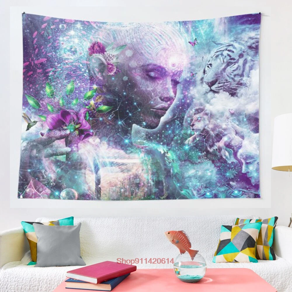 

Discovering The Cosmic Consciousness tapestry Wall Hanging Tapestries for Living Room Bedroom Decor